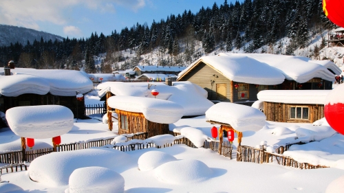 瑞雪兆豐年 紅燈日子甜